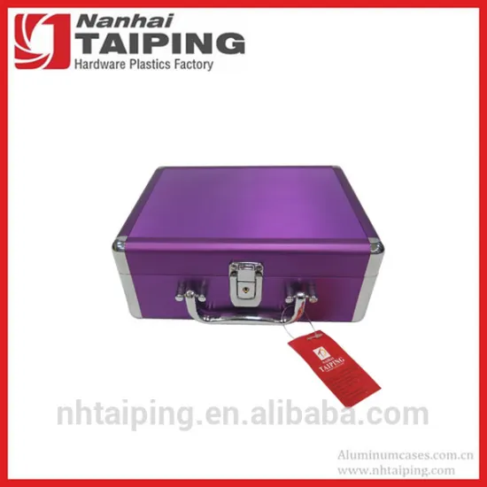Purple Color Cheap Beauty Cases Full Makeup Box Hard Beauty Case