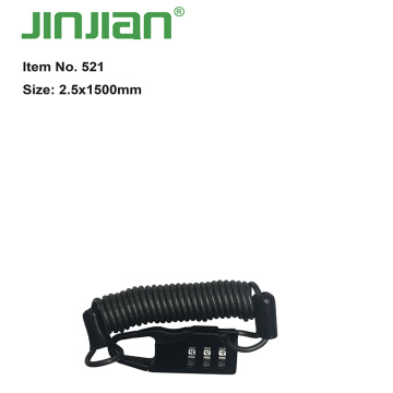 Helmet Lock Strap 3 numbers portable mini cable cycling helmet lock Factory