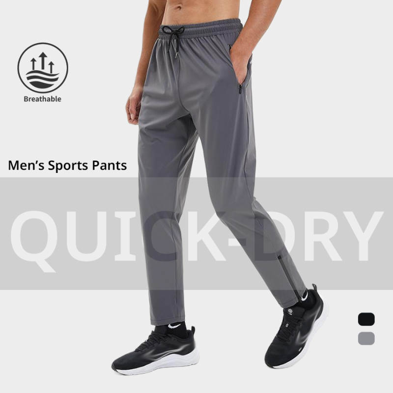 Breathable And Quick Drying Sports Zipper Trousers