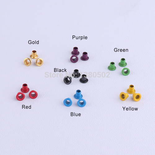 500pcs/lot multicolor mini small garment Eyelets round shape shoes bag eyelet mini size 5.5*2.5*4mm