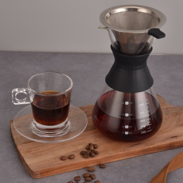 16 oz Paperless Portable Drip Glass Stainless Steel Mesh Filter Pour Over Coffee Maker: Your Perfect Brew Companion