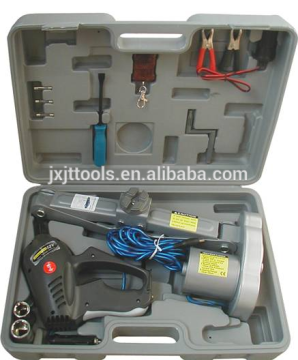 Electric Car Jack With Electric Wrench + Wheel Block