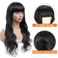 I-Body Wave Wigs enama-bangs 100% izinwele zabantu