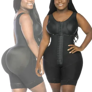 Women's Colombian Fajas: Tummy Control Full Body Shaper for Daily Use, Post-Surgery, and Thigh Slimming Bodysuit