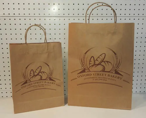 Custom printed recycled paper bags