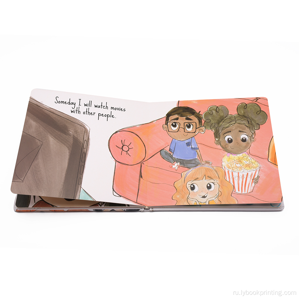 Детские детские картонные английские сюжетные доски печати книжную печать