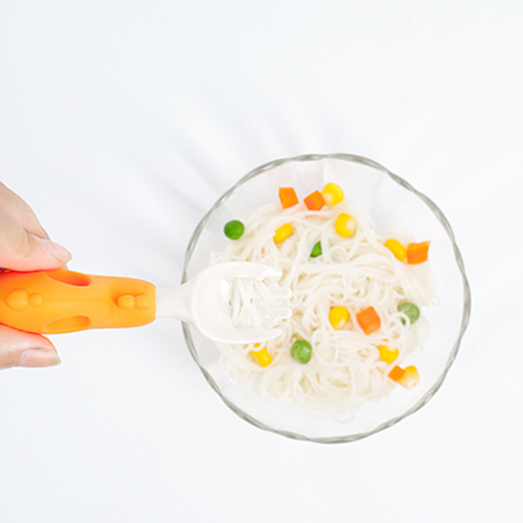 Eco-Friendly Toddler Baby Animal Fork And Spoon Set