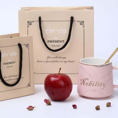 Custom Logo Shopping Kraft Bags with 1 moq