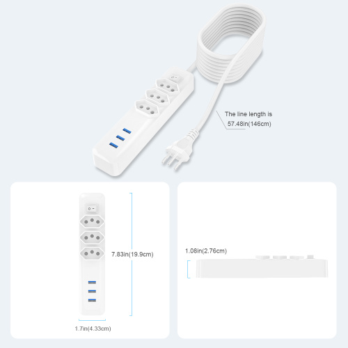 Brazil Socket Power Strip Surge Protector Power Strip