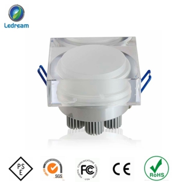 1W 3W 5W haute puissance LED acrylique Downlight carré 5W LED Downlight
