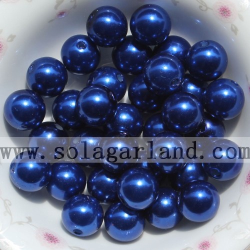 Wholesale Round Imitation Acrylic Pearl Round Spacer Loose Charms Beads DIY Jewelry