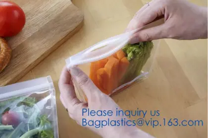 Food Fresh Bag/Food Vacuum Storage Bag/Kitchen Vacuum Bag, Food Grade Leakproof Fresh Large Zipper Freezer
