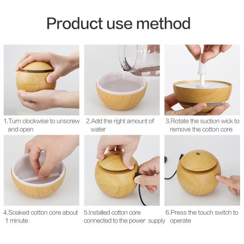 130ml Portable Mini Ultrasonic USB Essential Oil Humidifier