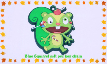 WD 3D Blue Squirrel Soft PVC Key Chian