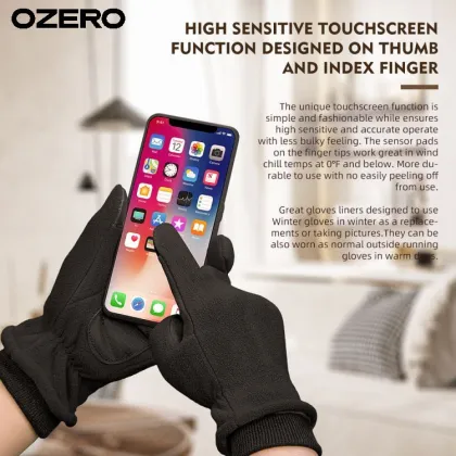 OZERO Custom Wristbands and Cold-Proof Lining Winter Gloves