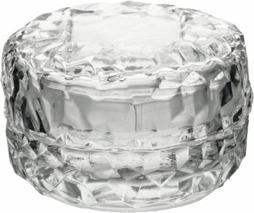 Crystal glass candle vessel