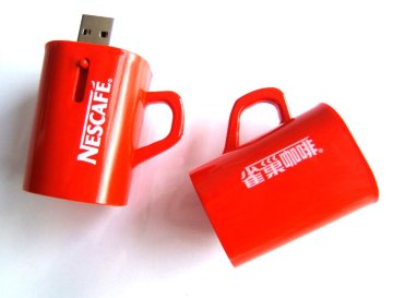 Προσαρμοσμένο Usb Sticks 64mb, 256mb, 4gb Flash κόκκινο φλιτζάνι καφέ Χαρτης μετασχηματιστή για Windows