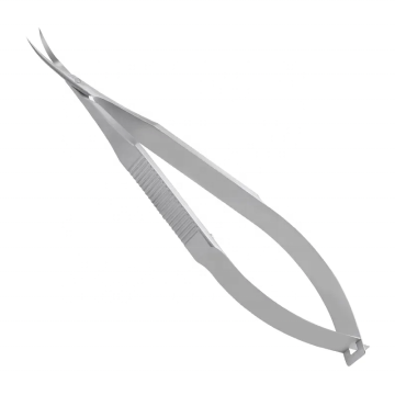 Professional Stainless Steel Russian Scissors with Sharp Curved Tips and Extra Fine Blades for Precise Micro Manicures