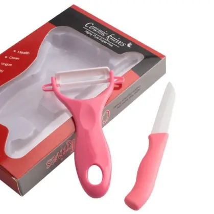 Classic Ceramic Fruit Knife and Peeler set