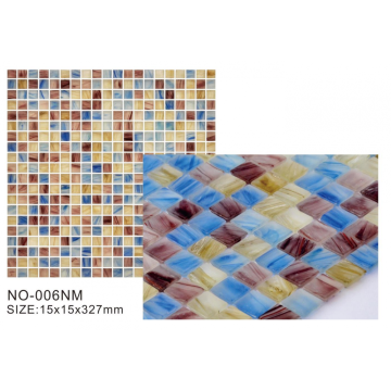 Opaque Main color blue glass mosaic tiles