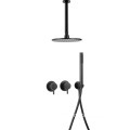 Hotel-Grade Brushed Nickel Shower System: Concealed Mixer Faucet Set with Rainfall Head and Wall Mount Options for Bathroom
