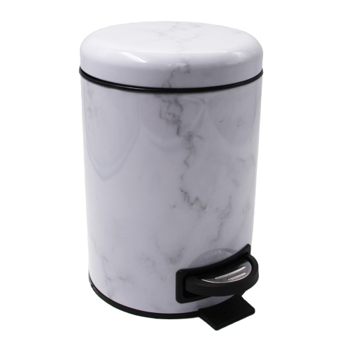 Steel Round Mable Pedal Trash Can