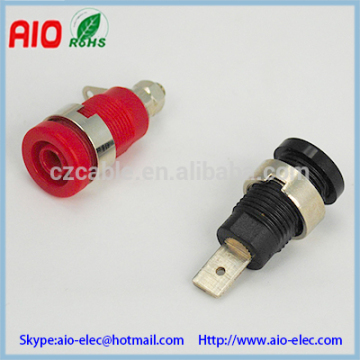 bulkhead mount 4mm binding post connector audio banana panel mount female jack