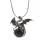 Pterodactyl Crystal Pendant Circle Chain Necklace