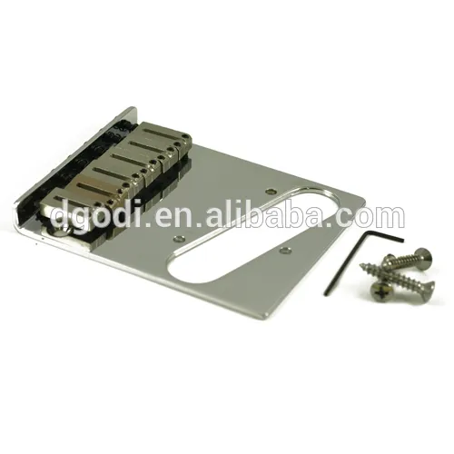wholesale guitar parts of chrome plated steel guitar bridge and saddle from china supplier