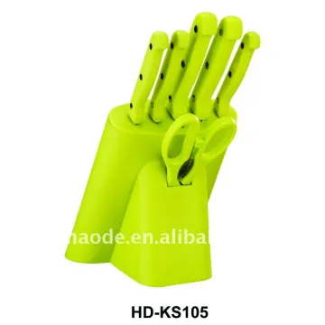 7pcs knife set with block