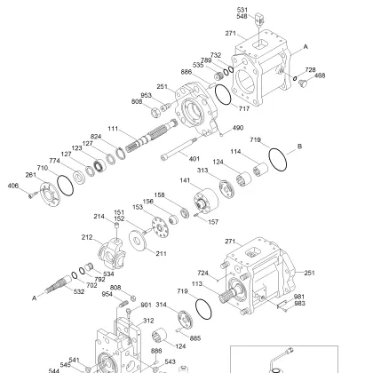 Hydraulic Pumps for Excavators: Liugong, Sumitomo, Komatsu, Kobelco, Kowasaki, Kato