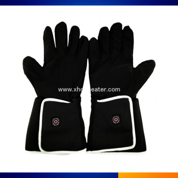 Cowhide Leather Snowboard Battery Heated Gloves