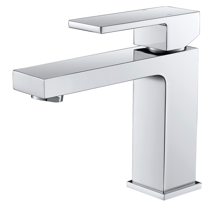 chrome bathroom faucet