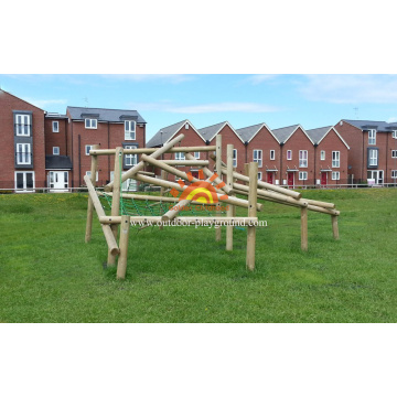 children's rope climbing outdoor structure playground