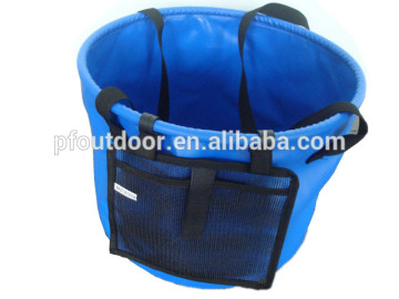 Round bucket for outdoor travel with 500D PVC