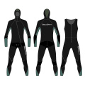 Seaskin 7mm kapüşonlu ön fermuarlı uzun John ceket 2pcs Set Kadınlar Spearfishing Wetsuits