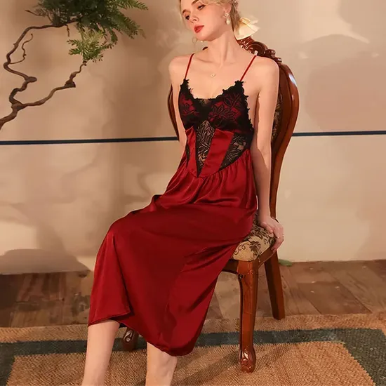 Women's Sexy Backless Silk Pajamas