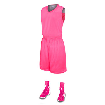 Uniforme de basquete com gola em V