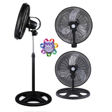 16 Inch 3-in-1 Commercial 360 Degree Pedestal Wall and Floor Fan