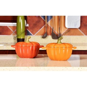 Vaisselle en céramique série citrouille thème Halloween