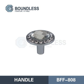 सिंगल होल शानदार डायमंड स्टाइल सजावटी दराज knobs हैंडल BFF-808