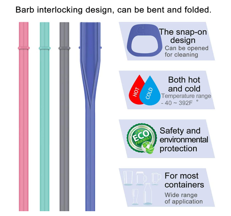 Silicone Openable Straws