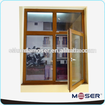 2014 energy saving custom design wood windows for bedroom with safety glass