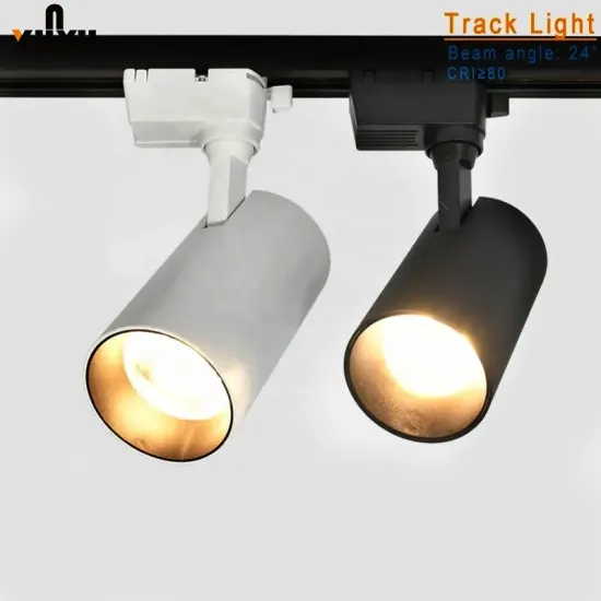 220V 5W-36W ATTE Round Black/White Recessed Ceiling LED Track Lights for Kitchens with Track Lighting
