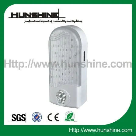 hot white portable abs emergency light with 38+5+3 led