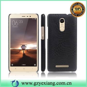 luxury crocodile skin leather case for xiaomi redmi note 3 phone covers
