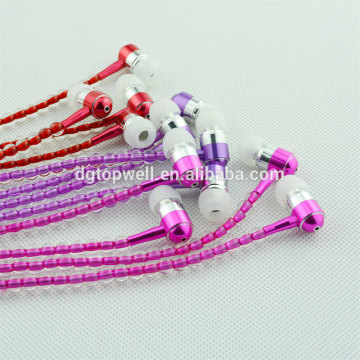 Super Bass Beads Audio Earphone in custom EVA bag