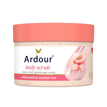 White Peach & Crushed Rice Body Scrub with Moisturizing Cream for Silky Smooth Skin