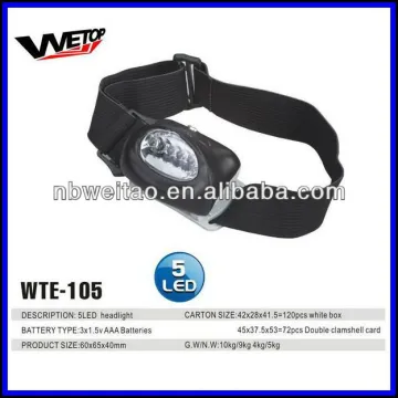 5pcs LED camping LED headlamp
