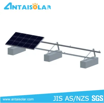 Triangle flat roof solar panel mounting bracket for 10kw off grid solar system